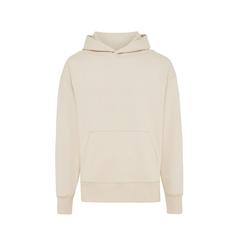 Vue Sweat à capuche en coton recyclé Iqoniq Yoho de couleur beige| Krokrodeal