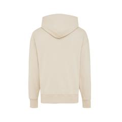 Vue Sweat à capuche en coton recyclé Iqoniq Yoho de couleur beige| Krokrodeal