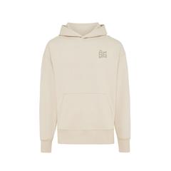 Vue Sweat à capuche en coton recyclé Iqoniq Yoho de couleur beige| Krokrodeal