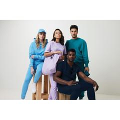 Vue Sweat à capuche en coton recyclé Iqoniq Yoho de couleur beige| Krokrodeal