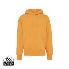 Vue Sweat à capuche en coton recyclé Iqoniq Yoho de couleur orange| Krokrodeal