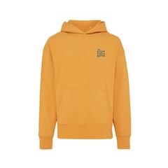 Vue Sweat à capuche en coton recyclé Iqoniq Yoho de couleur orange| Krokrodeal