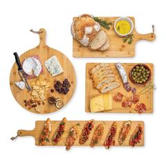 Vue Grande planche de service en bambou Ukiyo de couleur marron| Krokrodeal