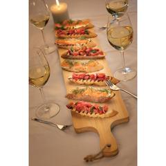 Vue Grande planche de service en bambou Ukiyo de couleur marron| Krokrodeal