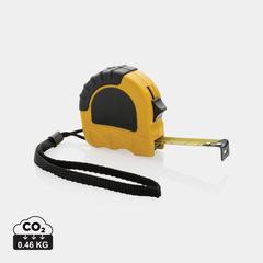 Vue Mètre ruban 3M/16 mm en plastique recyclé RCS de couleur jaune| Krokrodeal