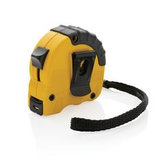 Vue Mètre ruban 3M/16 mm en plastique recyclé RCS de couleur jaune| Krokrodeal