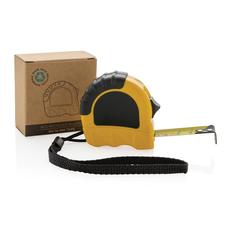 Vue Mètre ruban 3M/16 mm en plastique recyclé RCS de couleur jaune| Krokrodeal