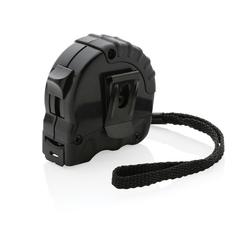 Vue Mètre ruban 3M/16 mm en plastique recyclé RCS de couleur noir| Krokrodeal