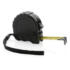 Vue Mètre ruban 3M/16 mm en plastique recyclé RCS de couleur noir| Krokrodeal