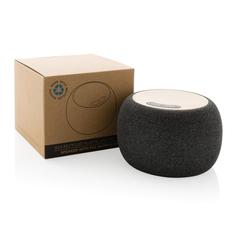 Vue Enceinte 5W en plastique recyclé RCS et bambou de couleur gris| Krokrodeal