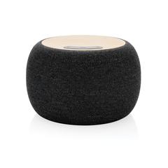 Vue Enceinte 5W en plastique recyclé RCS et bambou de couleur gris| Krokrodeal