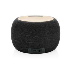 Vue Enceinte 5W en plastique recyclé RCS et bambou de couleur gris| Krokrodeal