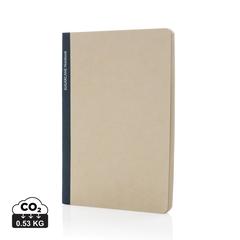 Vue Stylo Carnet A5 en papier canne à sucre de couleur bleu| Krokrodeal
