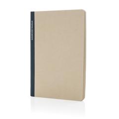 Vue Stylo Carnet A5 en papier canne à sucre de couleur bleu| Krokrodeal