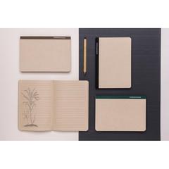 Vue Stylo Carnet A5 en papier canne à sucre de couleur bleu| Krokrodeal