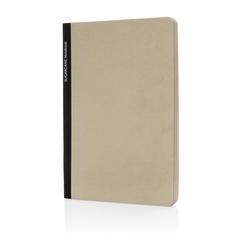 Vue Stylo Carnet A5 en papier canne à sucre de couleur noir| Krokrodeal