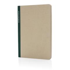 Vue Stylo Carnet A5 en papier canne à sucre de couleur vert| Krokrodeal