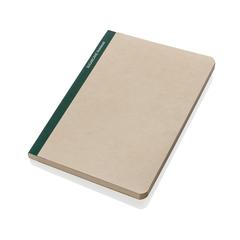 Vue Stylo Carnet A5 en papier canne à sucre de couleur vert| Krokrodeal