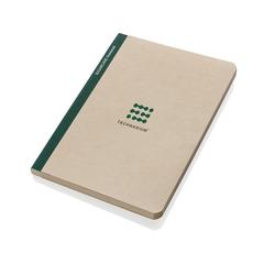 Vue Stylo Carnet A5 en papier canne à sucre de couleur vert| Krokrodeal