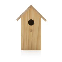 Vue Maison pour oiseaux en bois de couleur marron| Krokrodeal