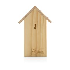 Vue Maison pour oiseaux en bois de couleur marron| Krokrodeal