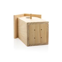 Vue Maison pour oiseaux en bois de couleur marron| Krokrodeal