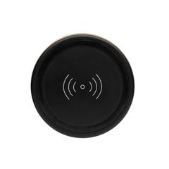Vue Enceinte 3W avec chargeur à induction en bambou de couleur marron| Krokrodeal