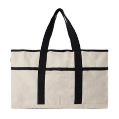 Vue VINGA Sac de plage en toile recyclée AWARE™ Volonne de couleur blanc| Krokrodeal