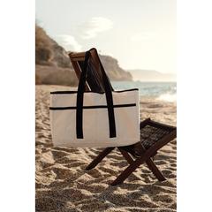Vue VINGA Sac de plage en toile recyclée AWARE™ Volonne de couleur blanc| Krokrodeal