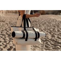 Vue VINGA Sac de plage en toile recyclée AWARE™ Volonne de couleur blanc| Krokrodeal
