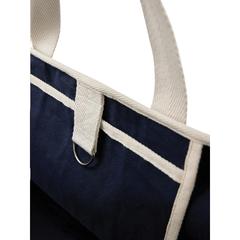 Vue VINGA Sac de plage en toile recyclée AWARE™ Volonne de couleur bleu| Krokrodeal