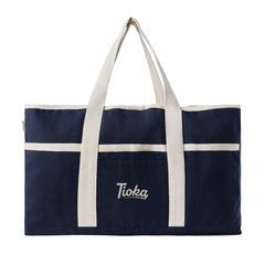 Vue VINGA Sac de plage en toile recyclée AWARE™ Volonne de couleur bleu| Krokrodeal