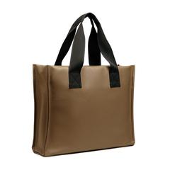 Vue VINGA Sac de plage en toile recyclée AWARE™ Volonne de couleur marron| Krokrodeal