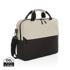 Vue Sacoche ordinateur 15.6" en rPET AWARE™ Kazu de couleur blanc| Krokrodeal
