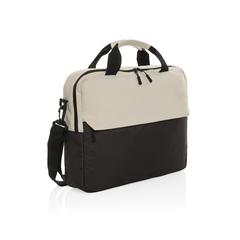 Vue Sacoche ordinateur 15.6" en rPET AWARE™ Kazu de couleur blanc| Krokrodeal