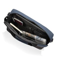 Vue Sacoche ordinateur 15.6" en rPET AWARE™ Kazu de couleur bleu| Krokrodeal