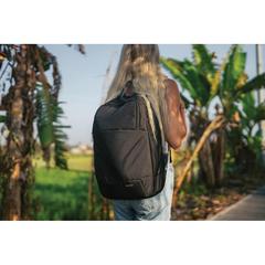 Vue Sac à dos moderne pour ordinateur 15,6" Swiss Peak AWARE™ de couleur noir| Krokrodeal