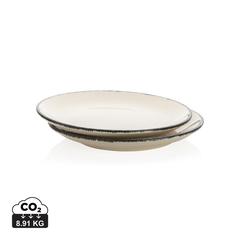 Vue Set de 2 assiettes 28cm Ukiyo de couleur blanc| Krokrodeal