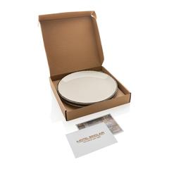Vue Set de 2 assiettes 28cm Ukiyo de couleur blanc| Krokrodeal