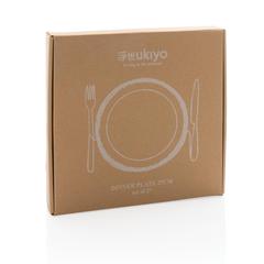 Vue Set de 2 assiettes 28cm Ukiyo de couleur blanc| Krokrodeal
