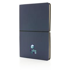 Vue Carnet de notes A5 à couverture souple de couleur bleu| Krokrodeal