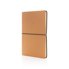 Vue Carnet de notes A5 à couverture souple de couleur marron| Krokrodeal
