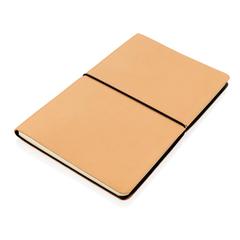 Vue Carnet de notes A5 à couverture souple de couleur marron| Krokrodeal