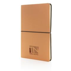 Vue Carnet de notes A5 à couverture souple de couleur marron| Krokrodeal