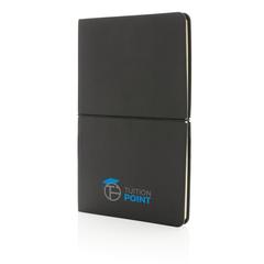 Vue Carnet de notes A5 à couverture souple de couleur noir| Krokrodeal