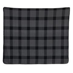 Vue Plaid doux à carreaux de couleur gris| Krokrodeal