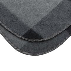 Vue Plaid doux à carreaux de couleur gris| Krokrodeal