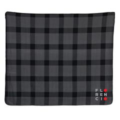 Vue Plaid doux à carreaux de couleur gris| Krokrodeal