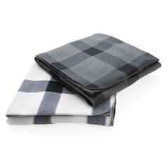 Vue Plaid doux à carreaux de couleur gris| Krokrodeal