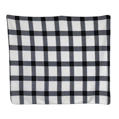 Vue Plaid doux à carreaux de couleur blanc| Krokrodeal